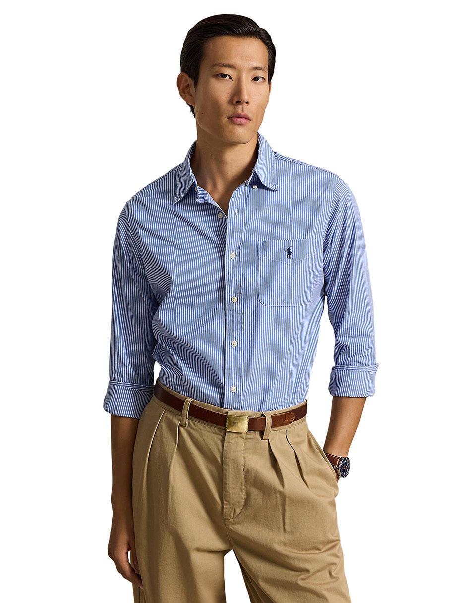 Camisa casual de algodón manga larga para hombre 2