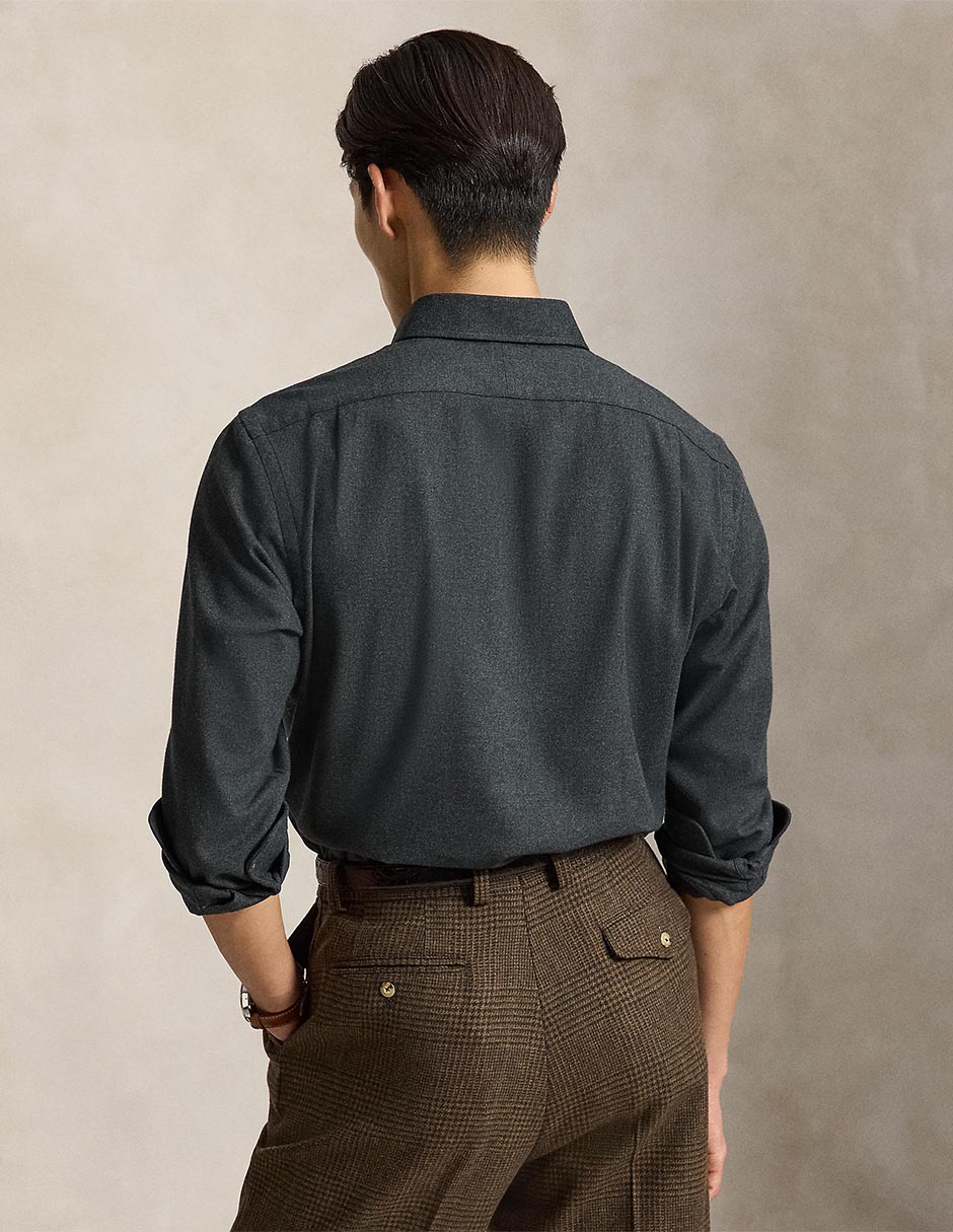 Camisa casual de algodón manga larga para hombre 6