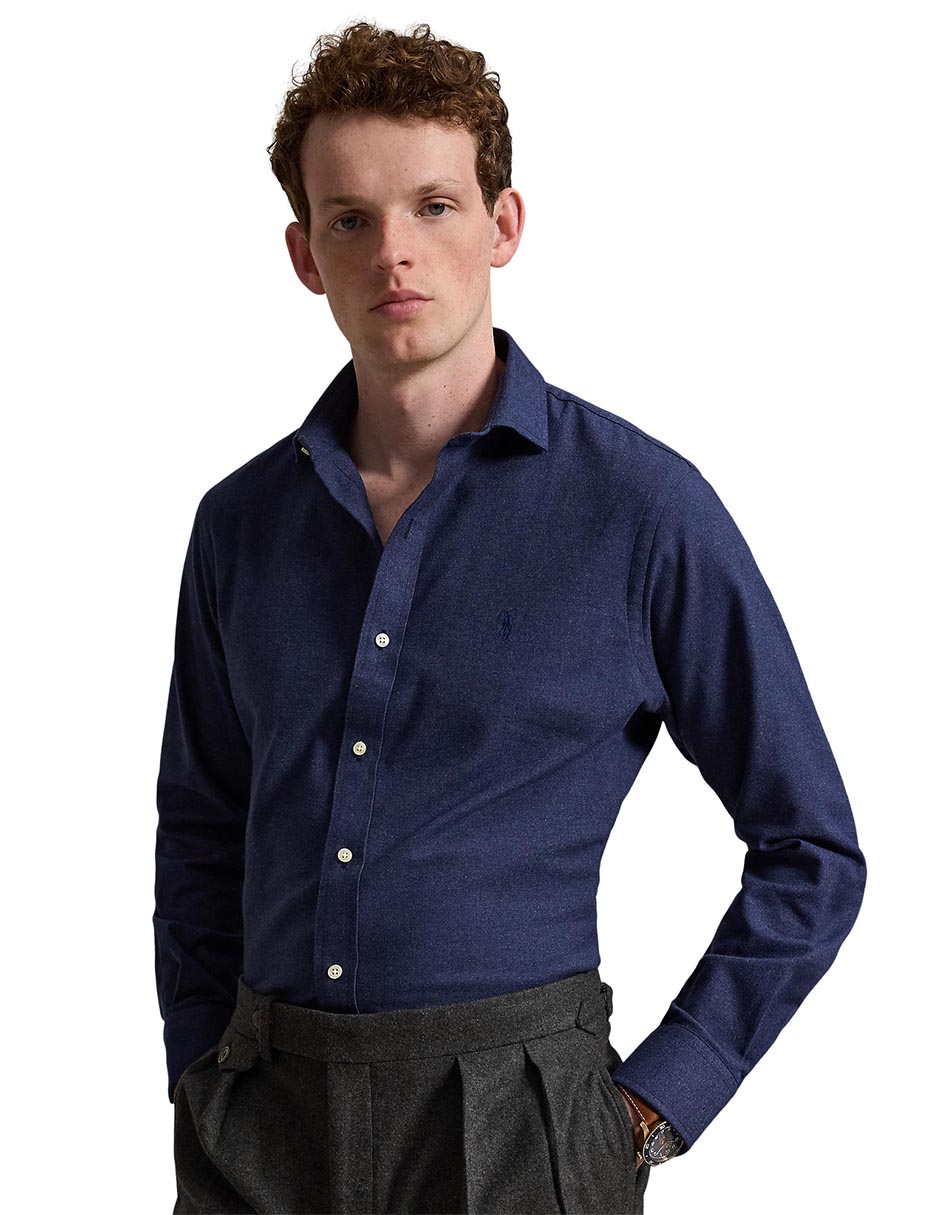 Camisa business casual de algodón manga larga para hombre 2