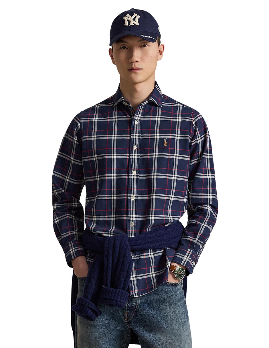 Camisa business casual de algodón manga larga para hombre 2