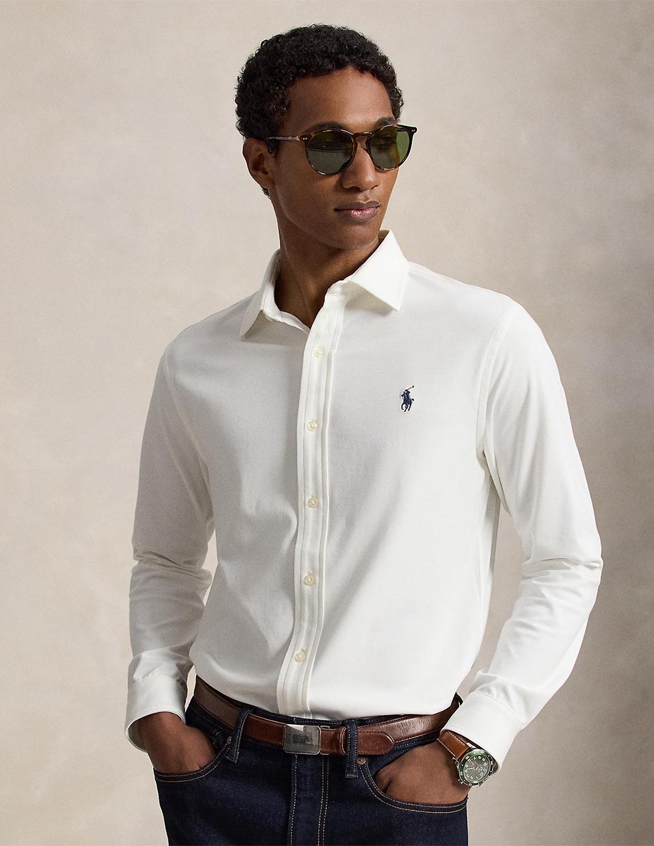 Camisa casual de algodón manga larga para hombre Camisa casual de algodón manga larga para hombre