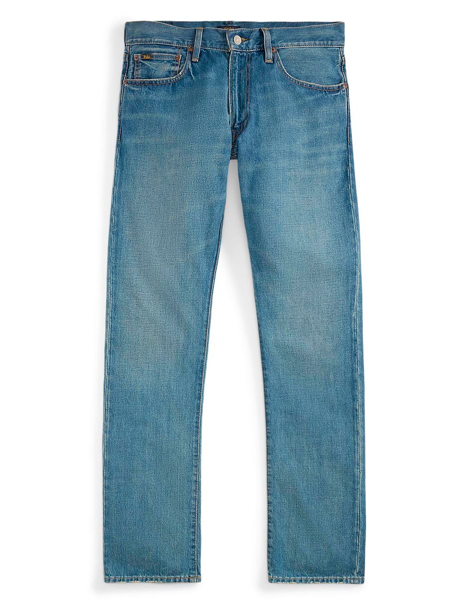 Jeans recto lavado desgastado para hombre 7