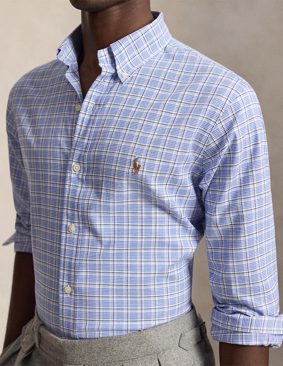 Camisa casual de algodón manga larga para hombre 2