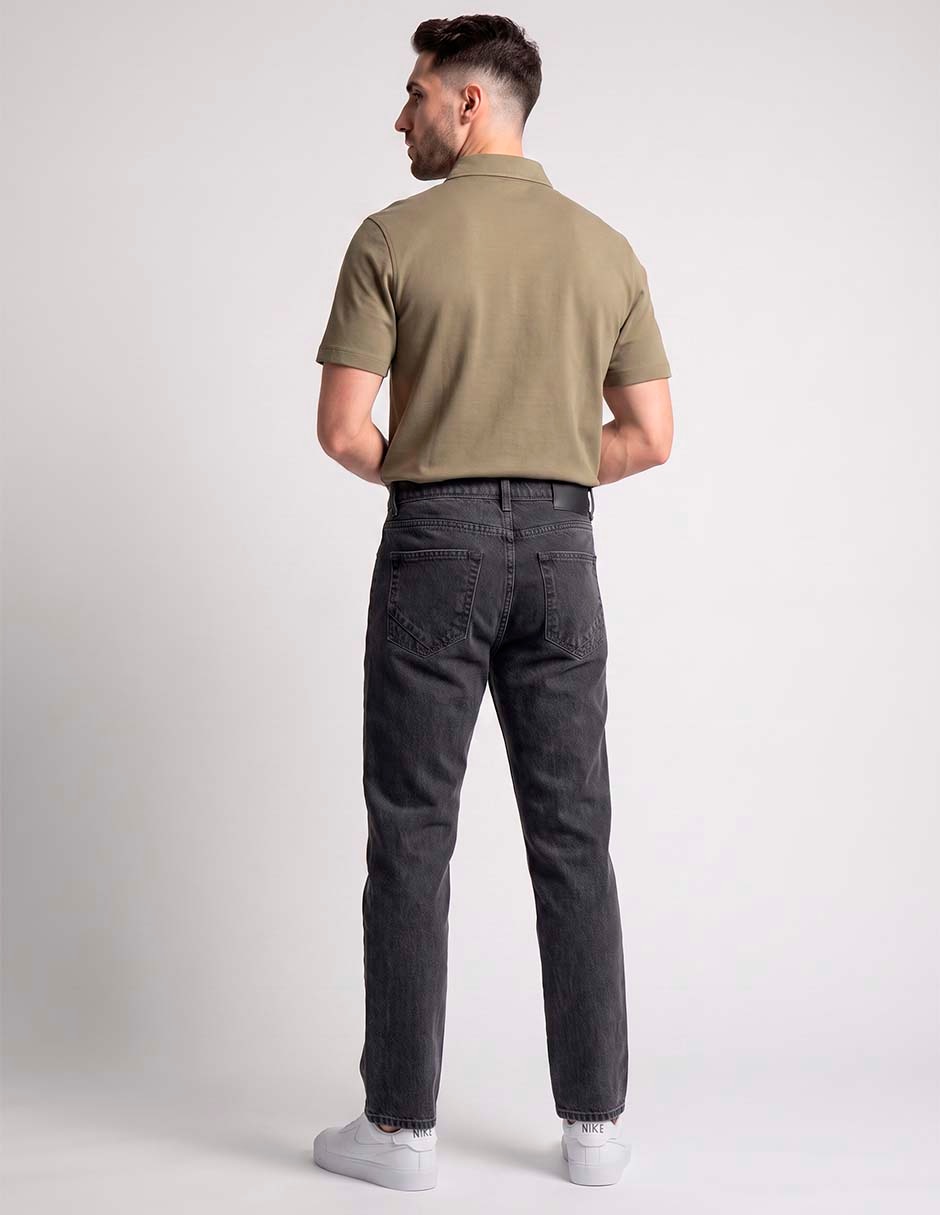 Pantalón casual straight de algodón para hombre 4