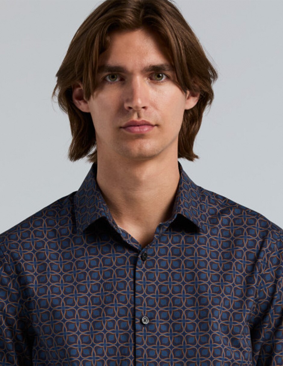 Camisa casual de algodón manga larga para hombre 3