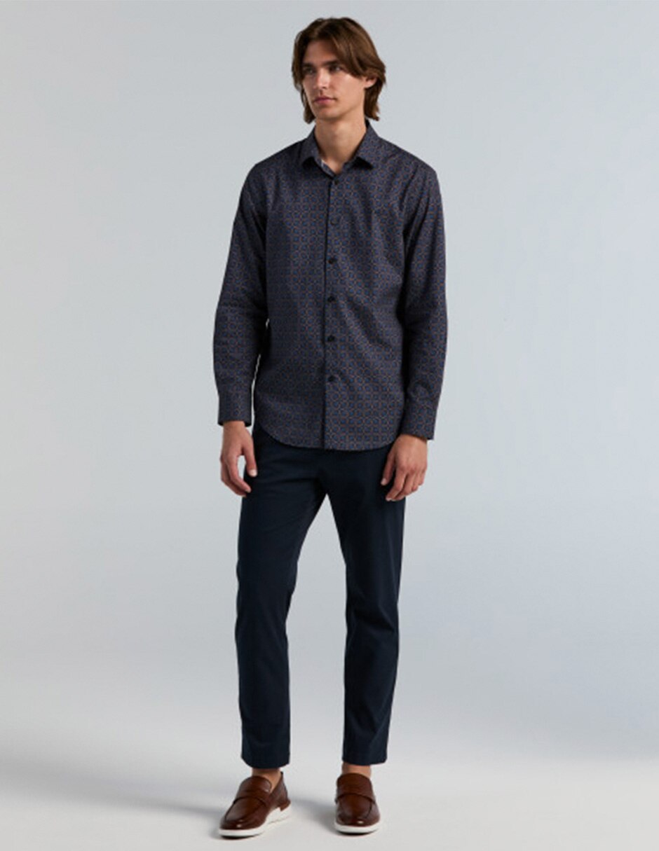 Camisa casual de algodón manga larga para hombre 4