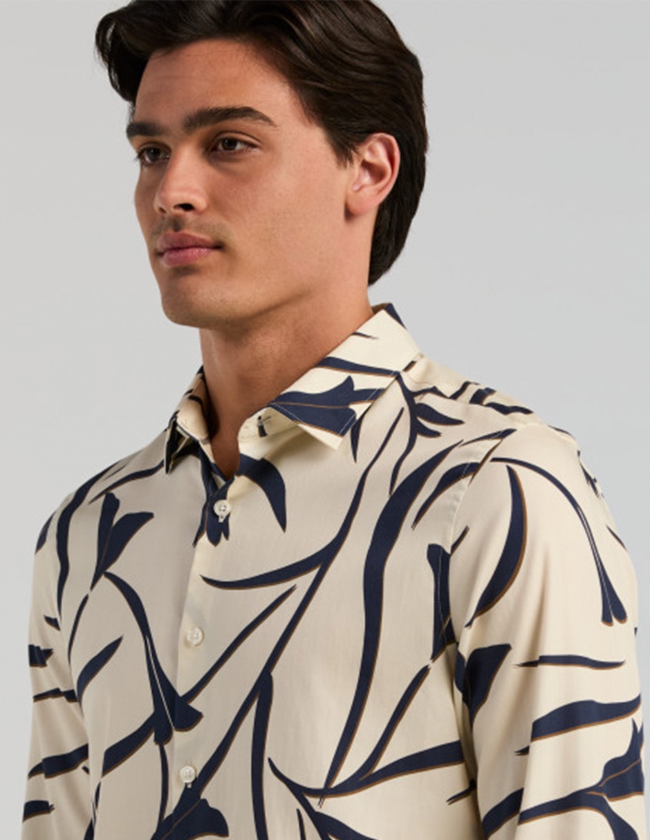 Camisa casual de algodón manga larga para hombre 4