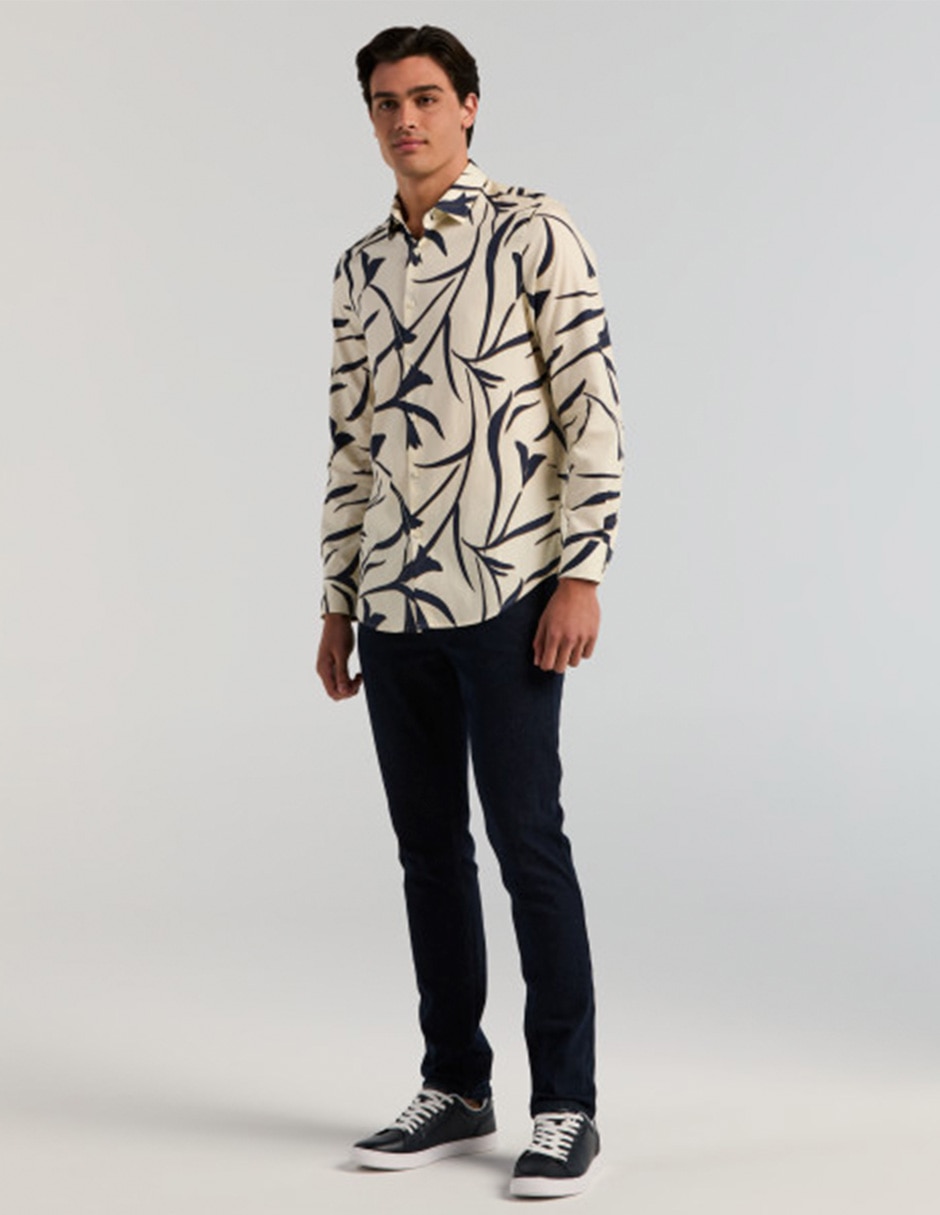 Camisa casual de algodón manga larga para hombre 2