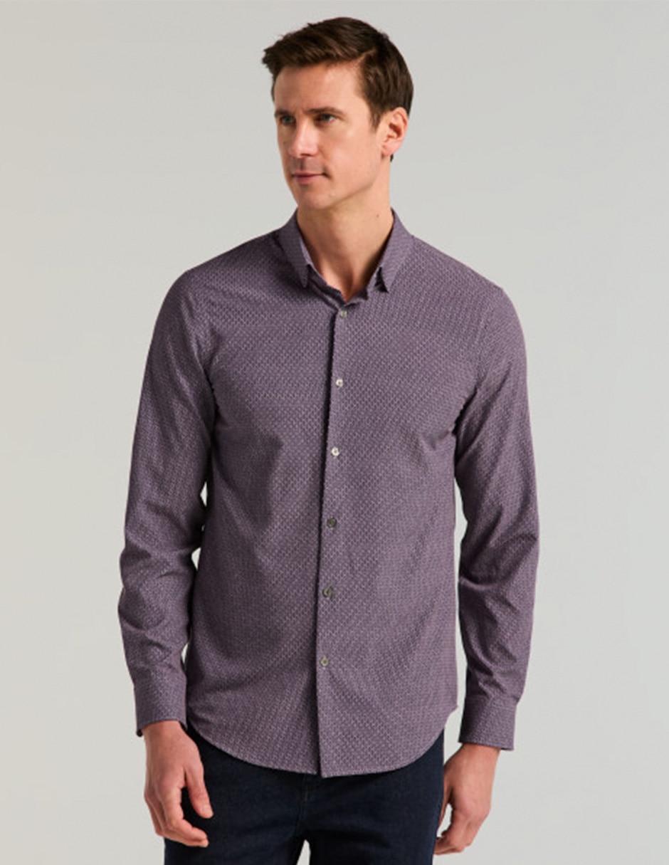 Camisa casual manga larga para hombre