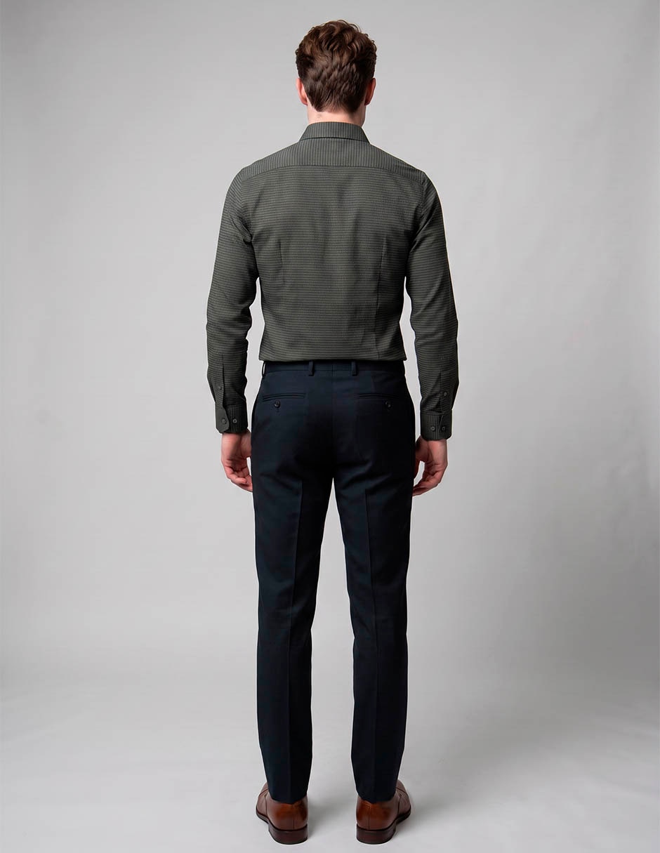 Camisa business casual perry ellis manga larga para hombre