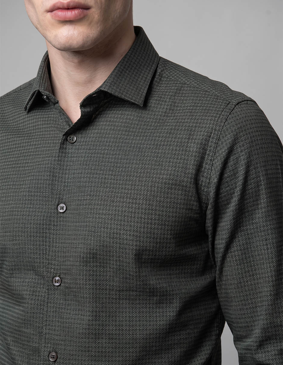 Camisa business casual perry ellis manga larga para hombre