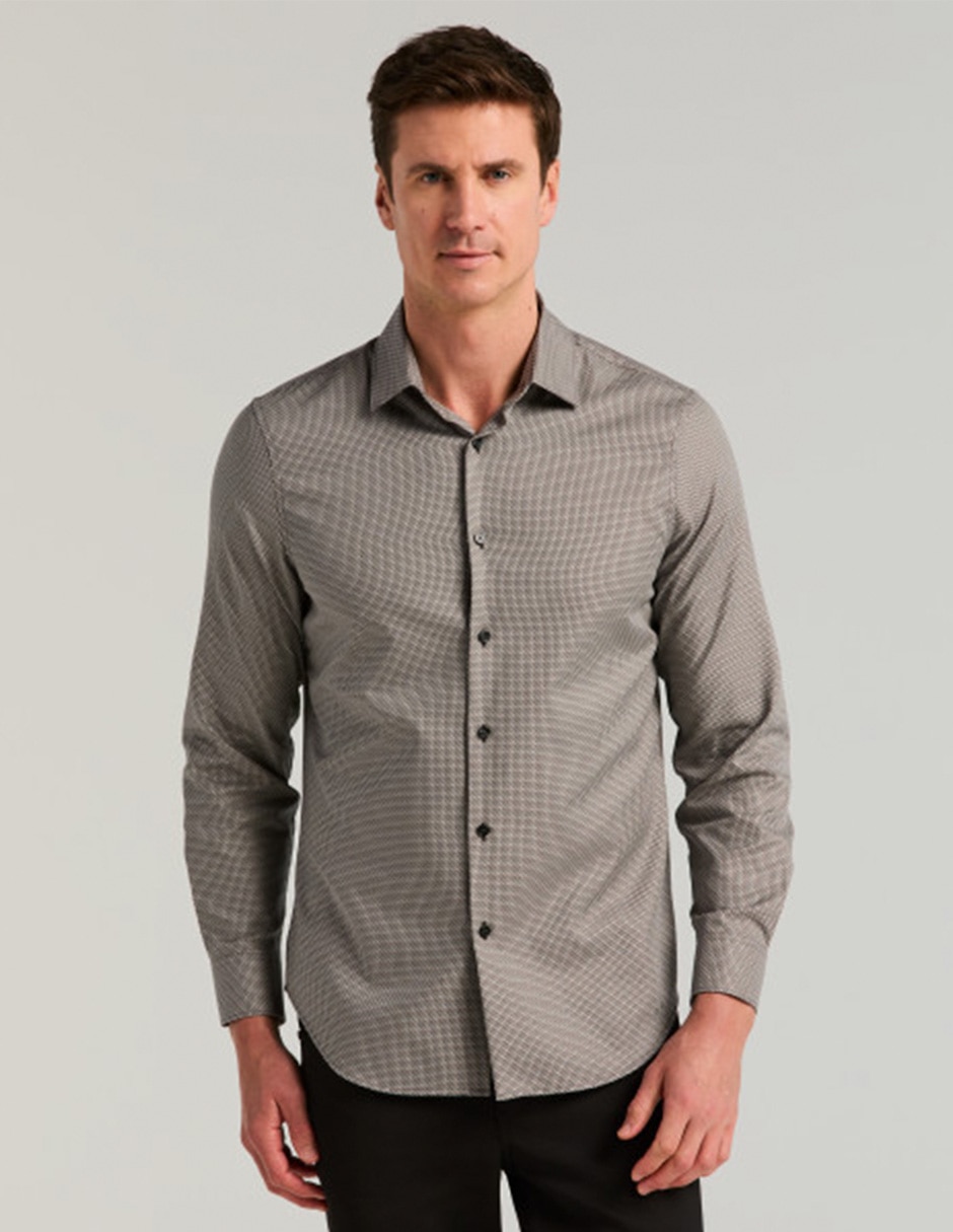 Camisa casual de algodón manga larga para hombre Camisa casual de algodón manga larga para hombre