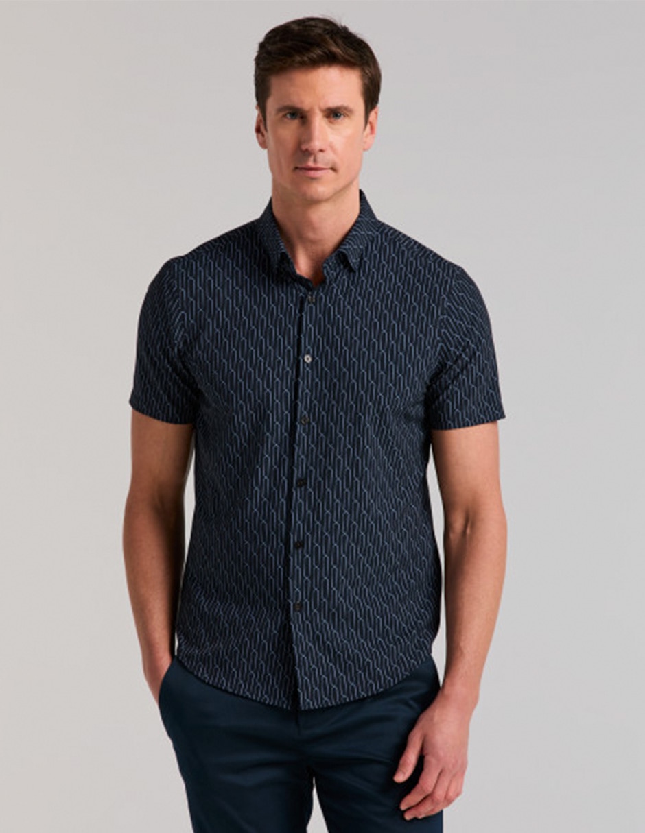 Camisa casual manga corta para hombre