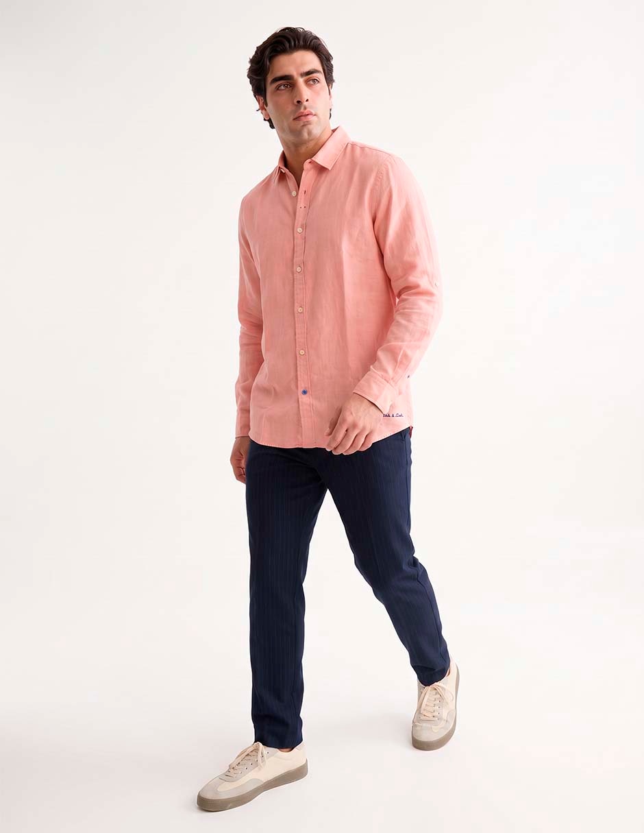 Camisa casual manga larga para hombre 3