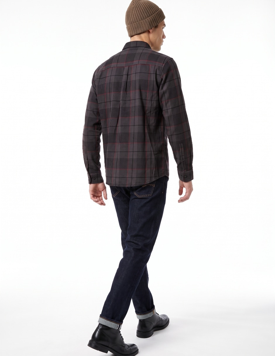 Camisa casual manga larga para hombre 2