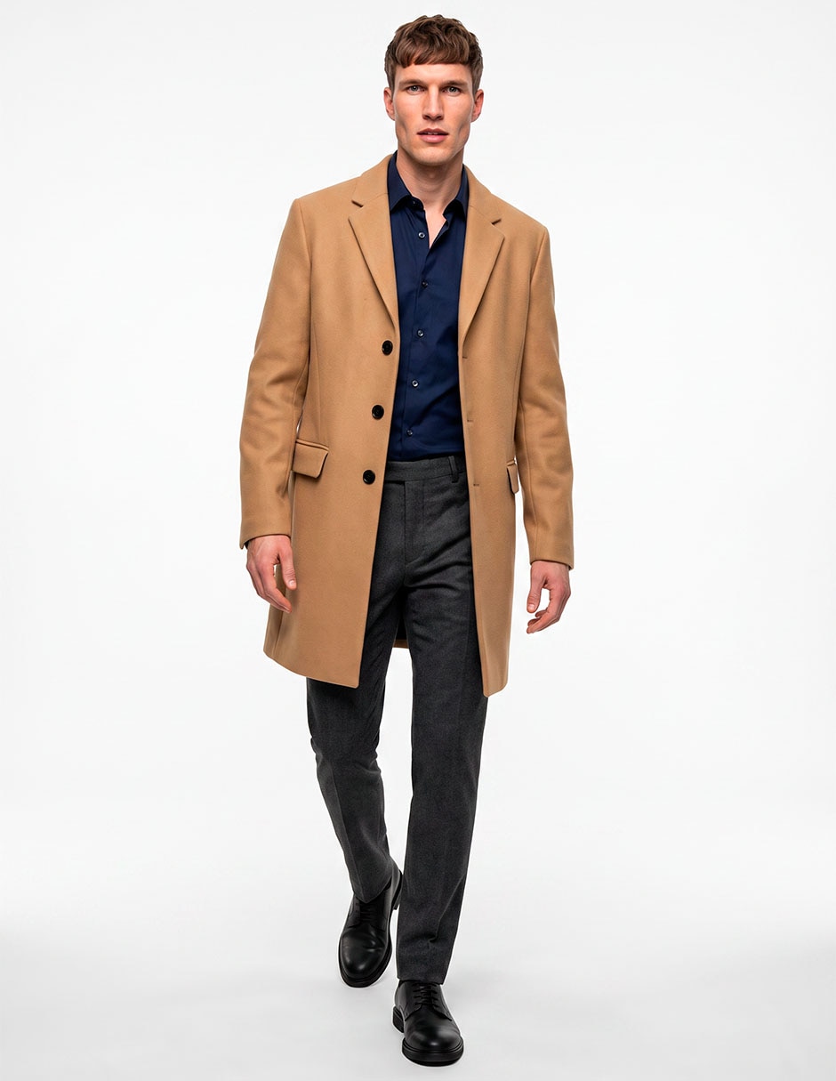 Abrigo con bolsillos para hombre 4