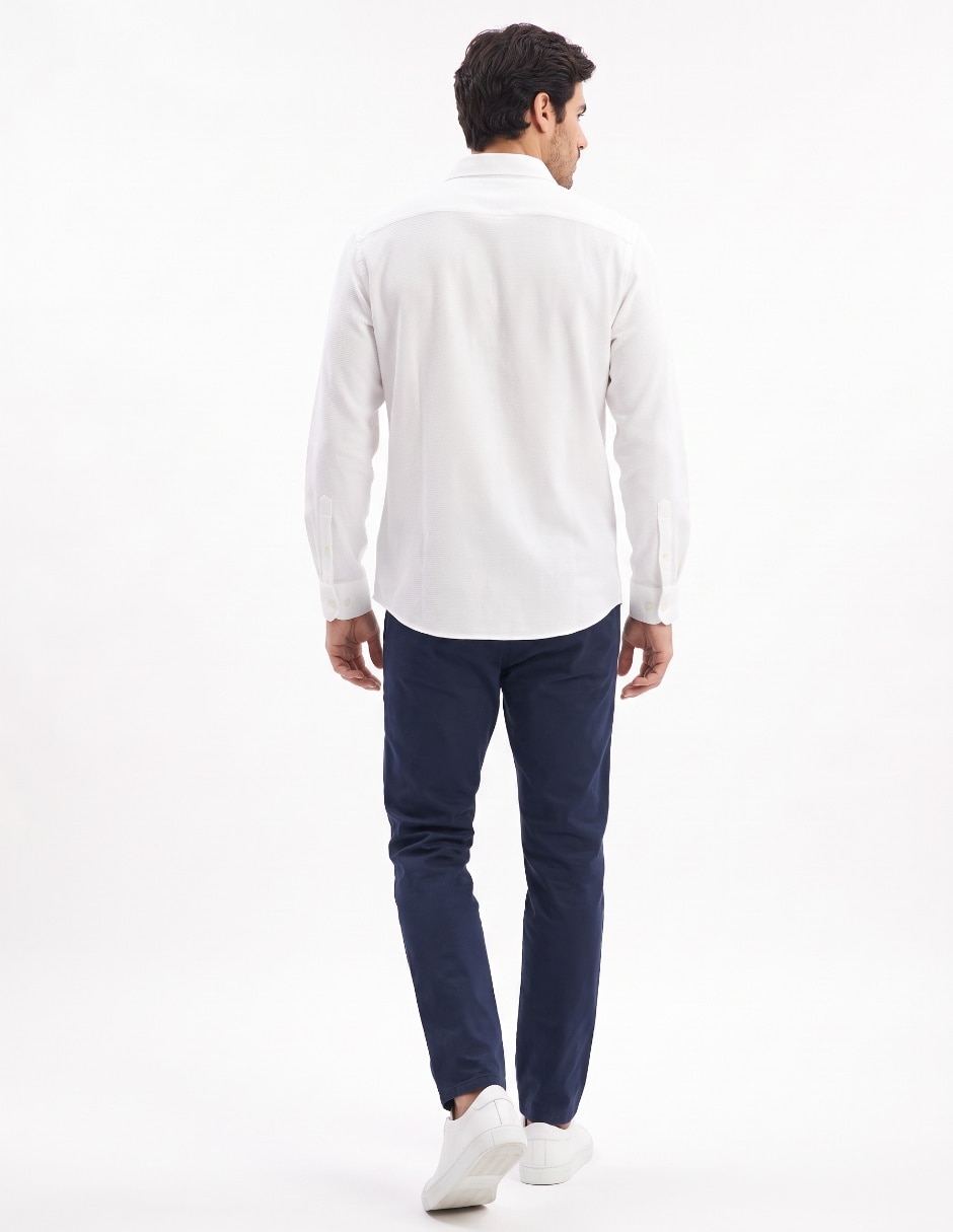 Camisa casual manga larga para hombre 2