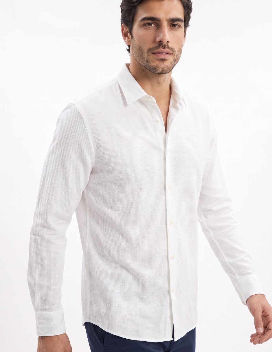 Camisa casual manga larga para hombre 3