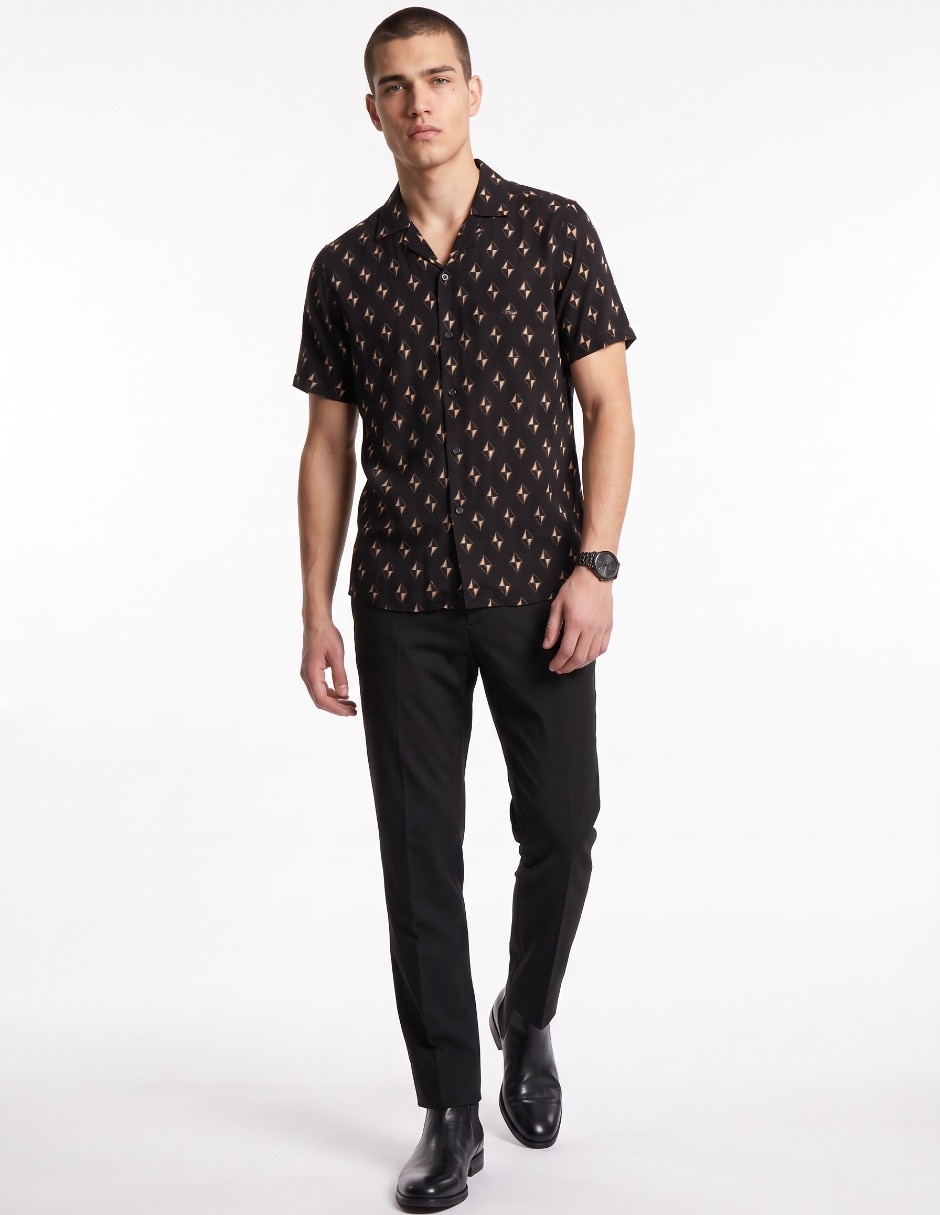Camisa casual manga corta para hombre 3