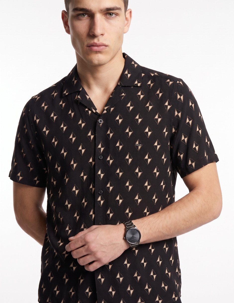 Camisa casual manga corta para hombre 4