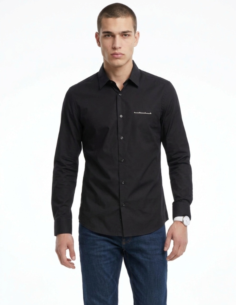Camisa casual manga larga para hombre Camisa casual manga larga para hombre