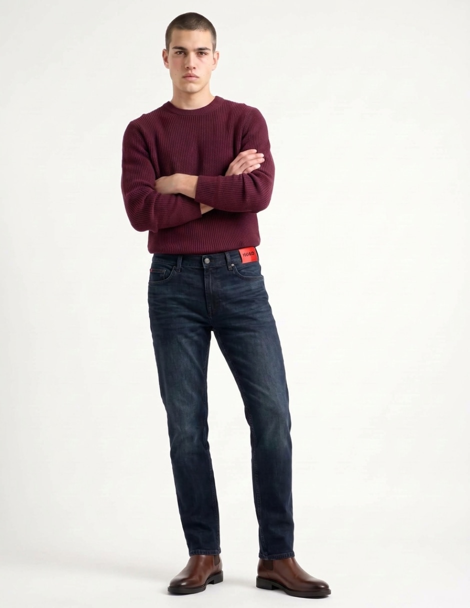 Jeans Regular Slim W26 708 50568115 410 lavado Medio para hombre 3