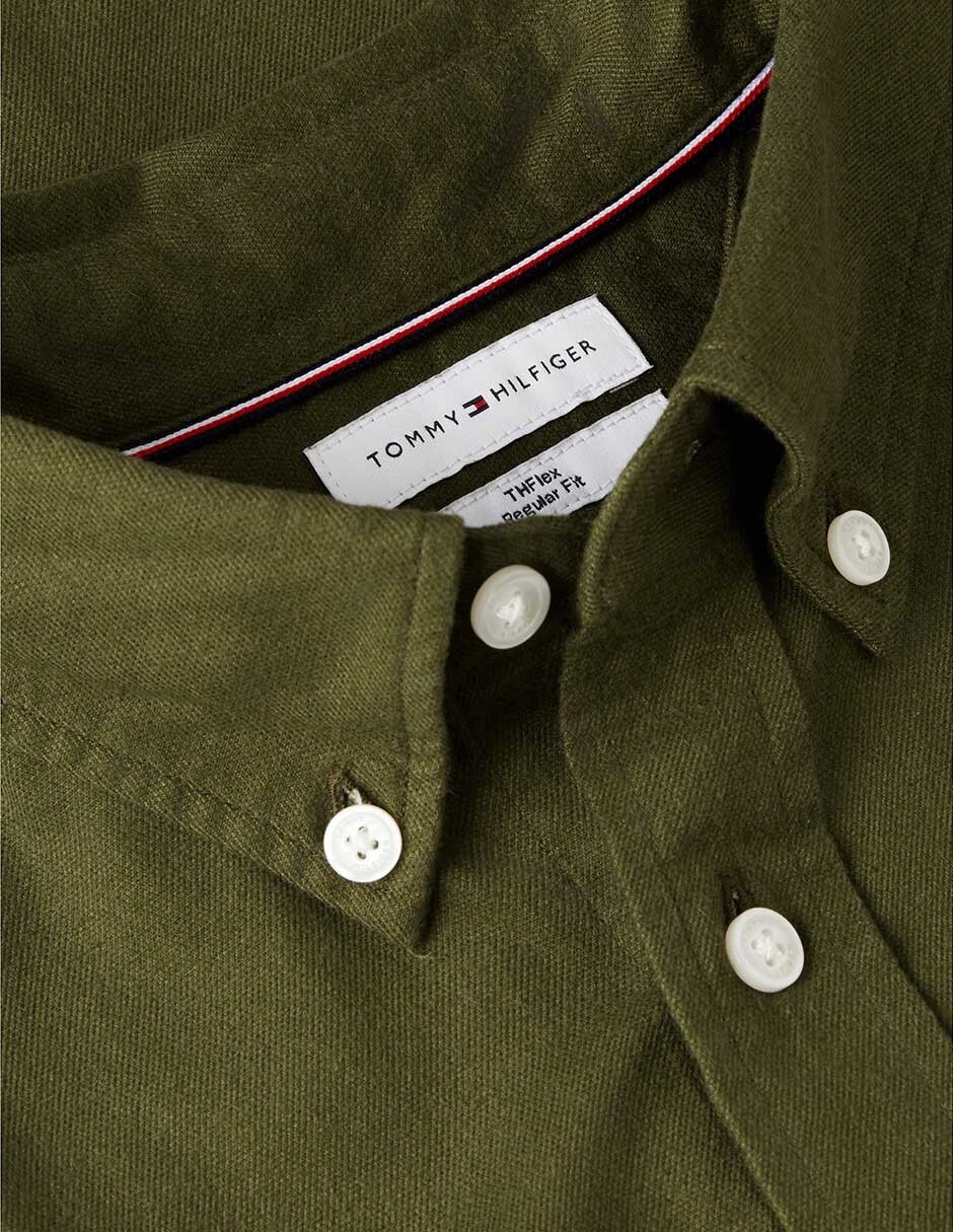 Camisa casual Hilfiger de algodón manga larga para hombre 2