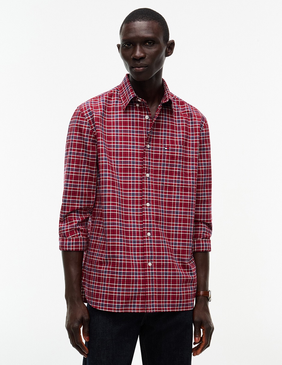 Camisa casual de algodón manga larga para hombre Camisa casual de algodón manga larga para hombre