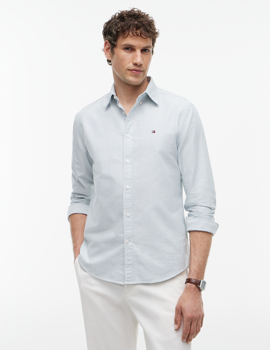 Camisa casual de algodón manga larga para hombre Camisa casual de algodón manga larga para hombre