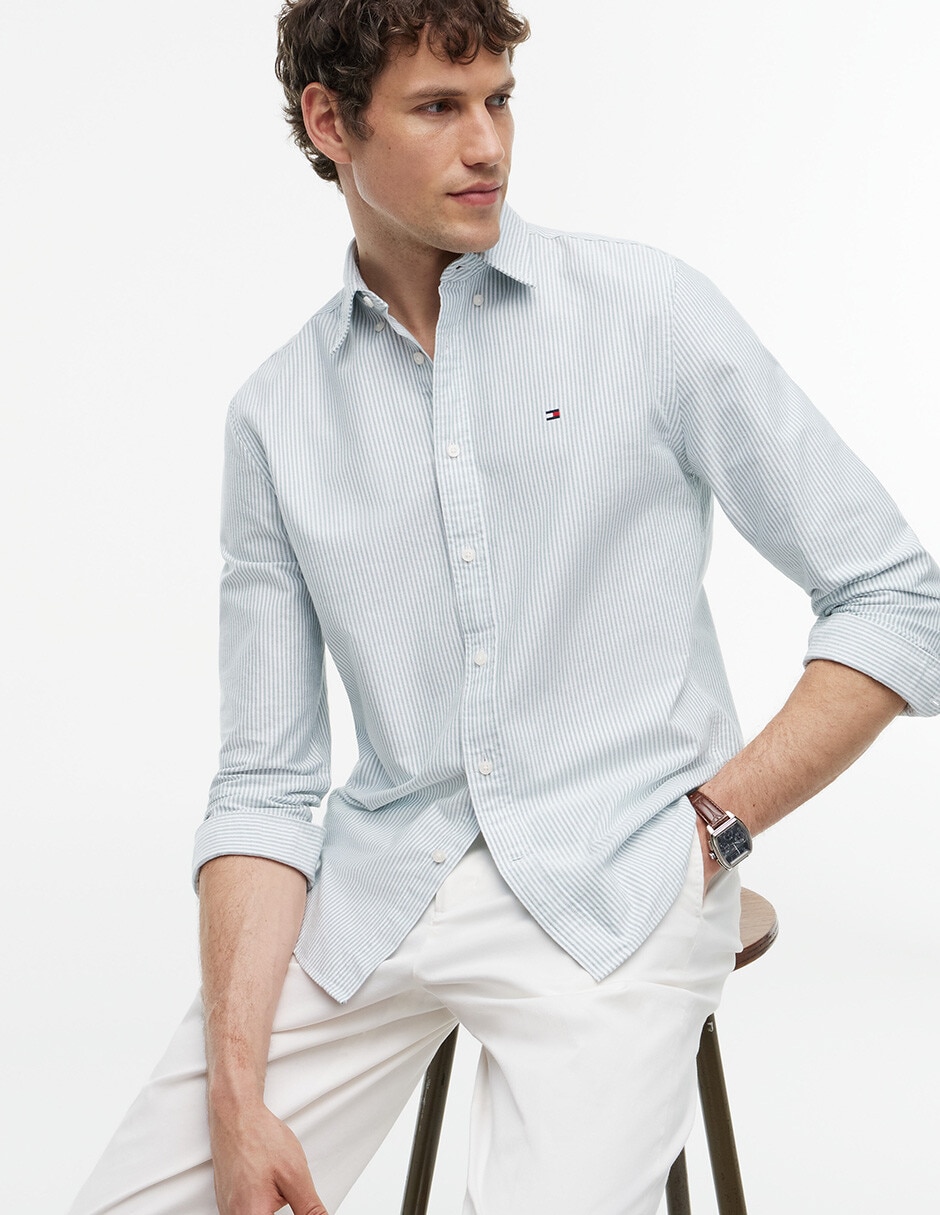 Camisa casual de algodón manga larga para hombre 3