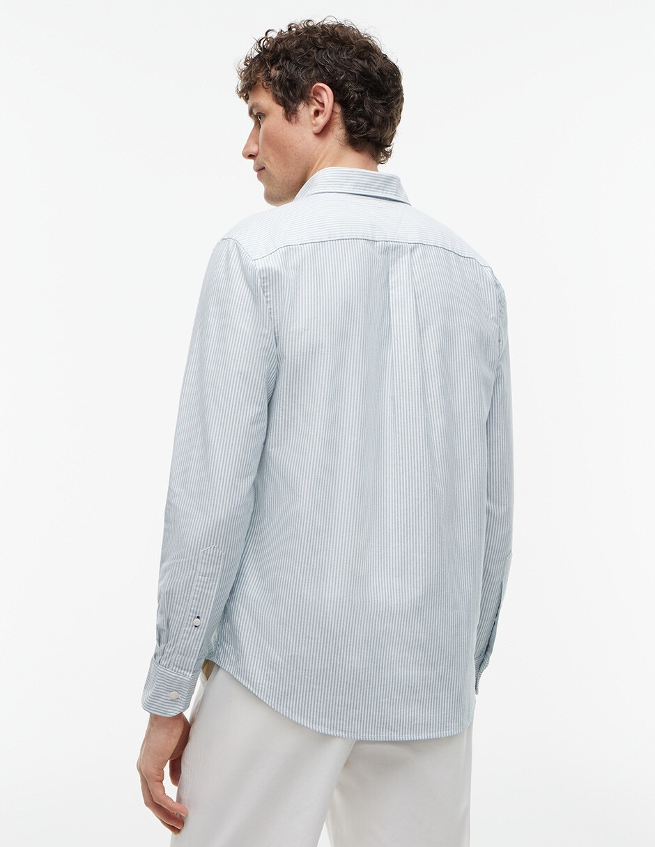 Camisa casual de algodón manga larga para hombre 4