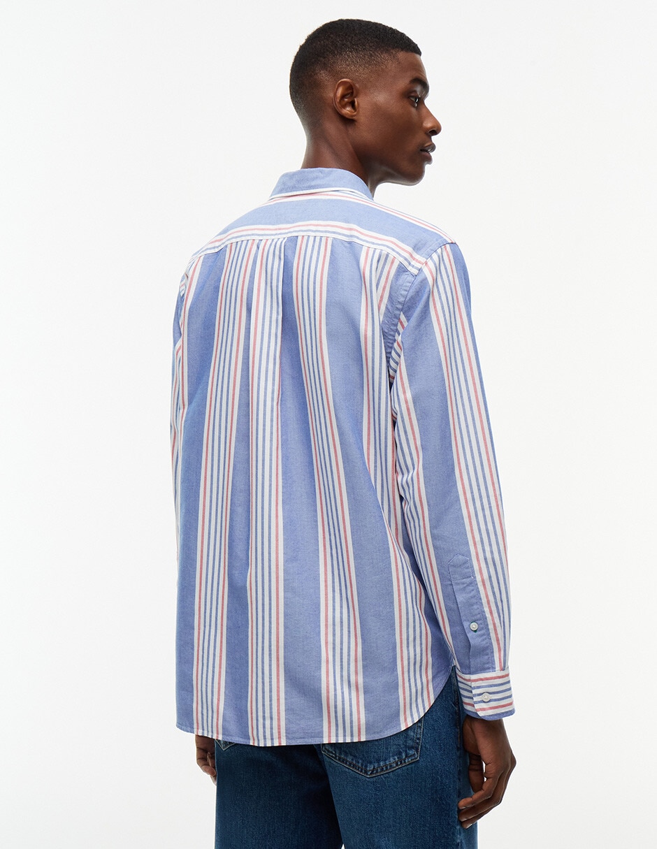 Camisa casual de algodón manga larga para hombre 4