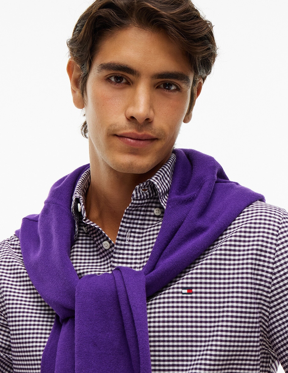 Camisa casual de algodón manga larga para hombre 4