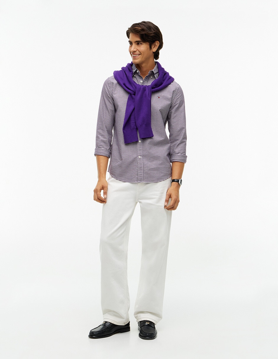 Camisa casual de algodón manga larga para hombre 2