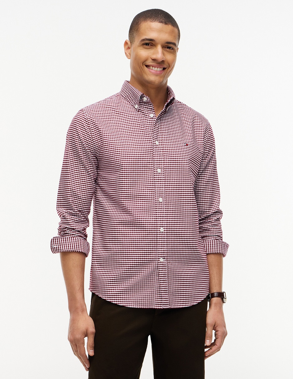 Camisa casual de algodón manga larga para hombre Camisa casual de algodón manga larga para hombre