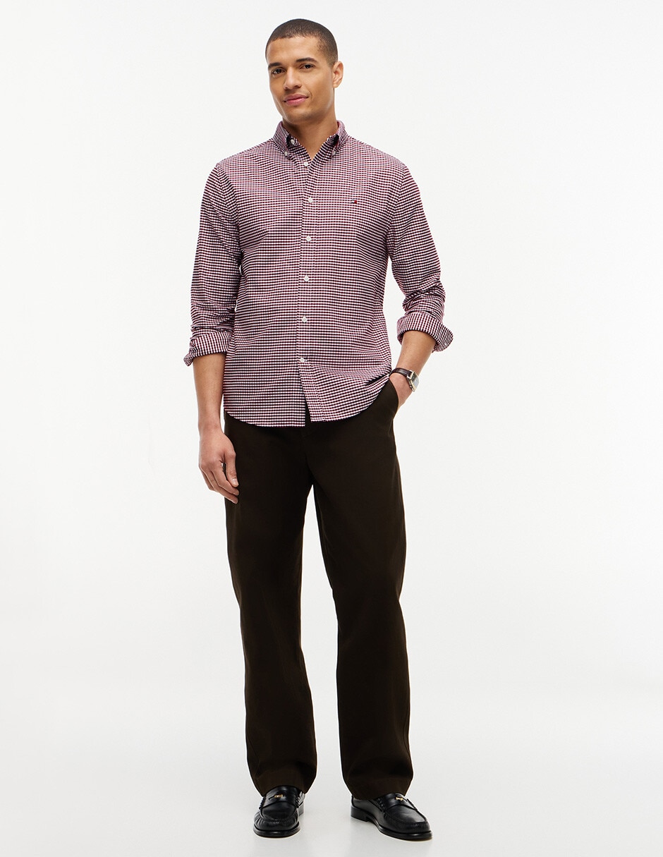 Camisa casual de algodón manga larga para hombre 4