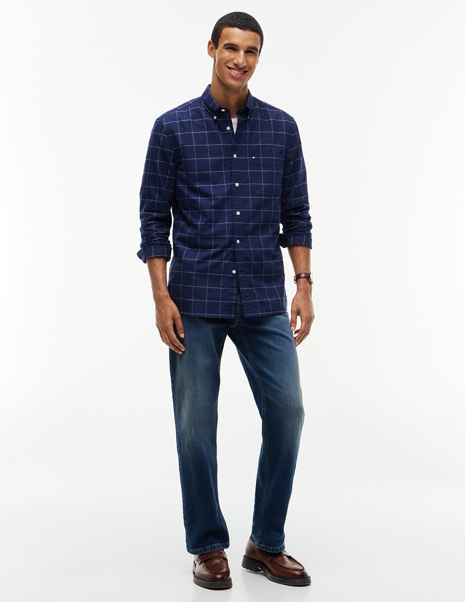 Camisa casual de algodón manga larga para hombre 4