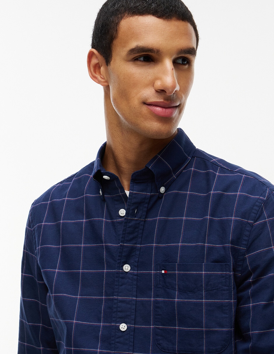 Camisa casual de algodón manga larga para hombre 3