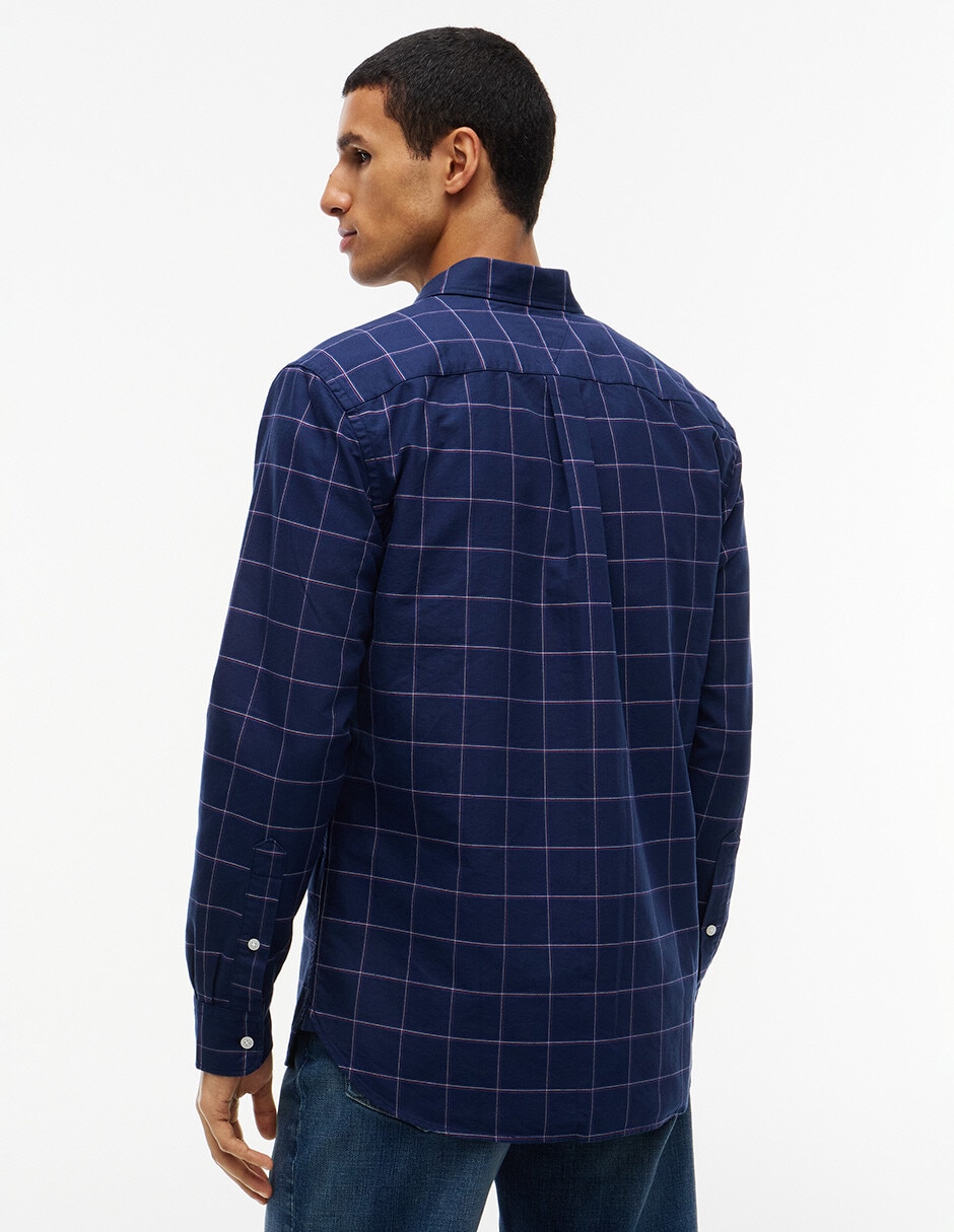 Camisa casual de algodón manga larga para hombre 2