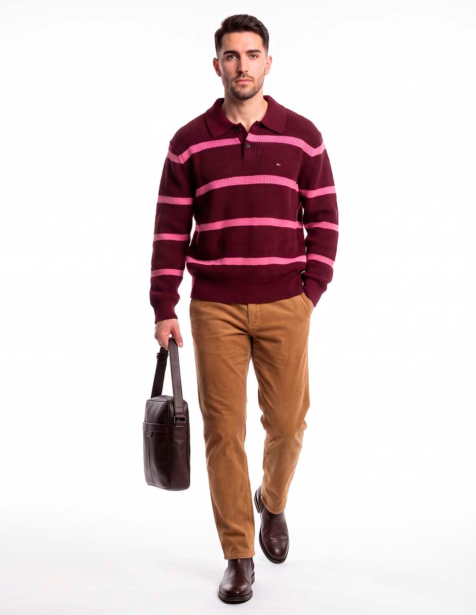 Suéter cuello polo para hombre 3