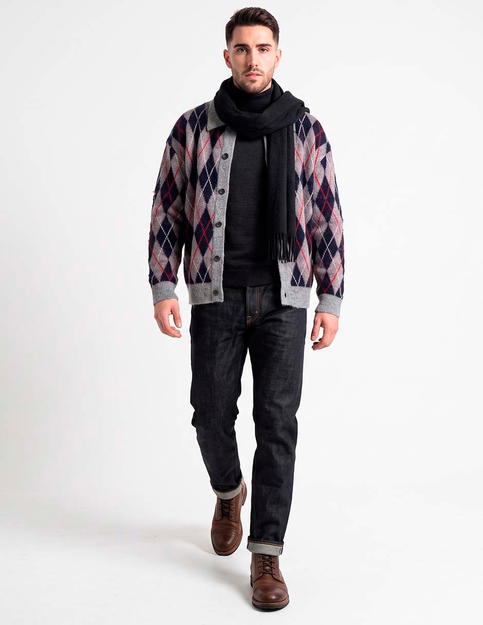 Suéter cuello camisero para hombre Suéter cuello camisero para hombre