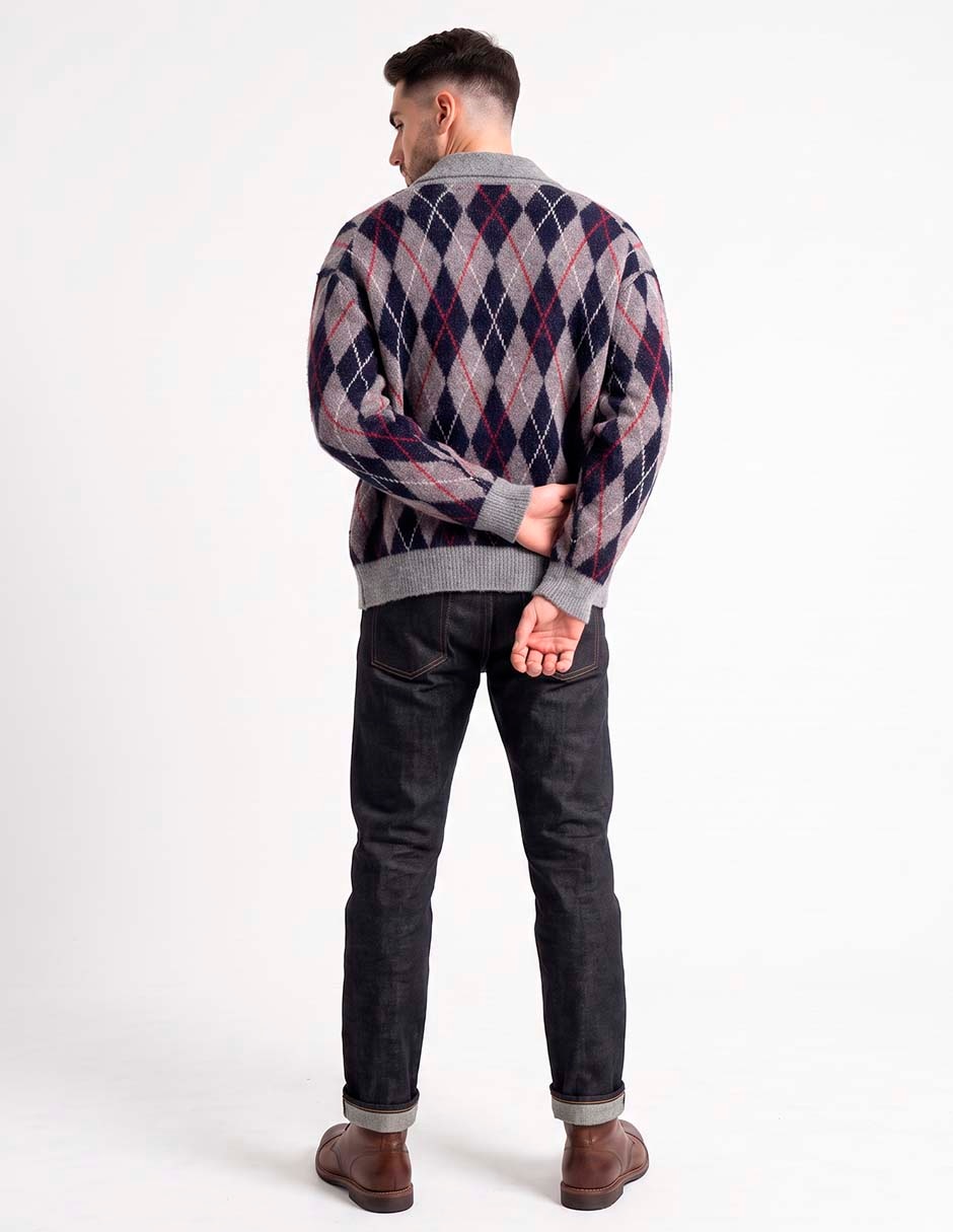 Suéter cuello camisero para hombre 5