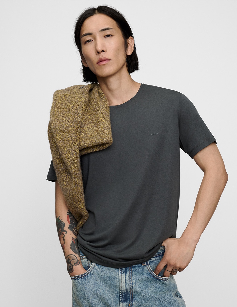 Playera cuello redondo para hombre