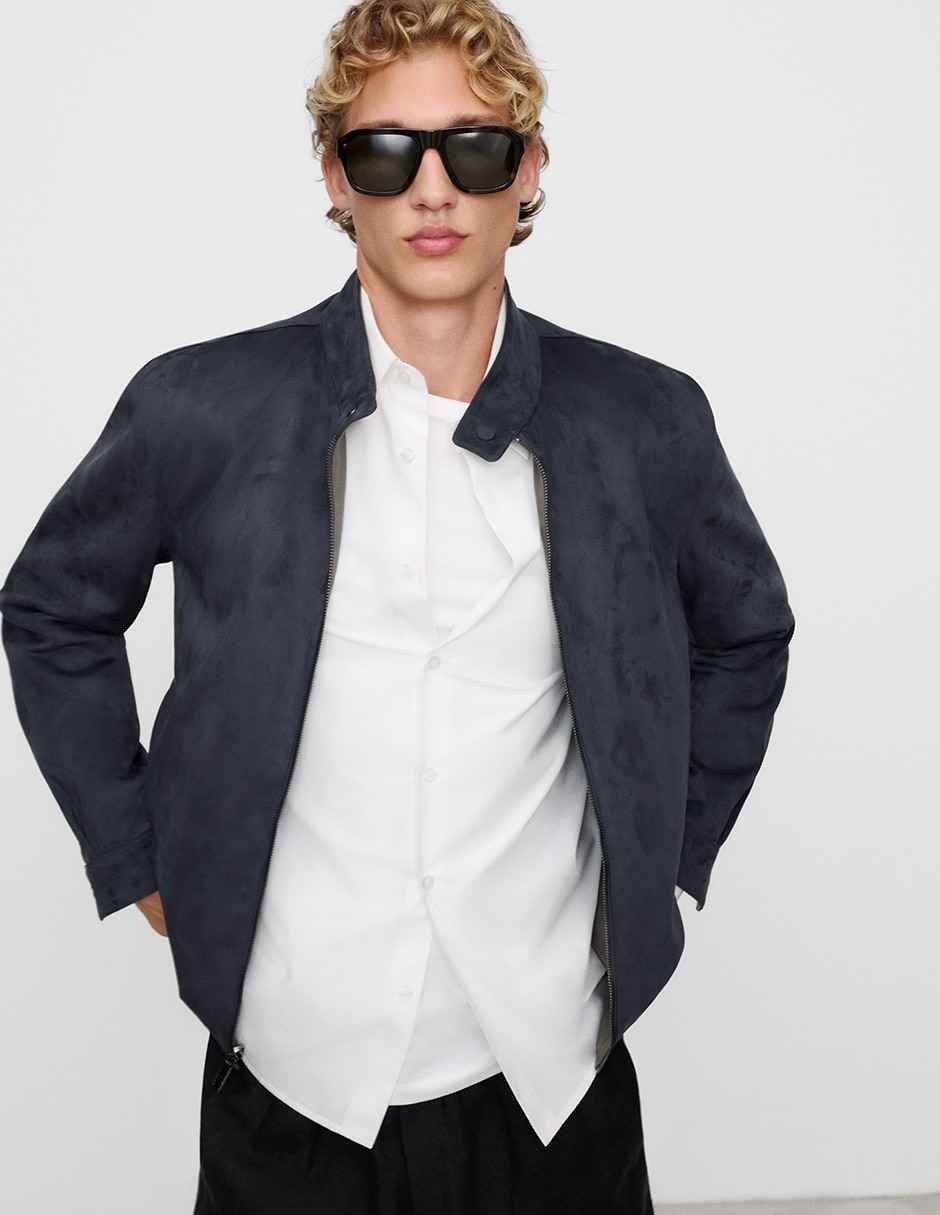 Chamarra harrington reversible para hombre 9