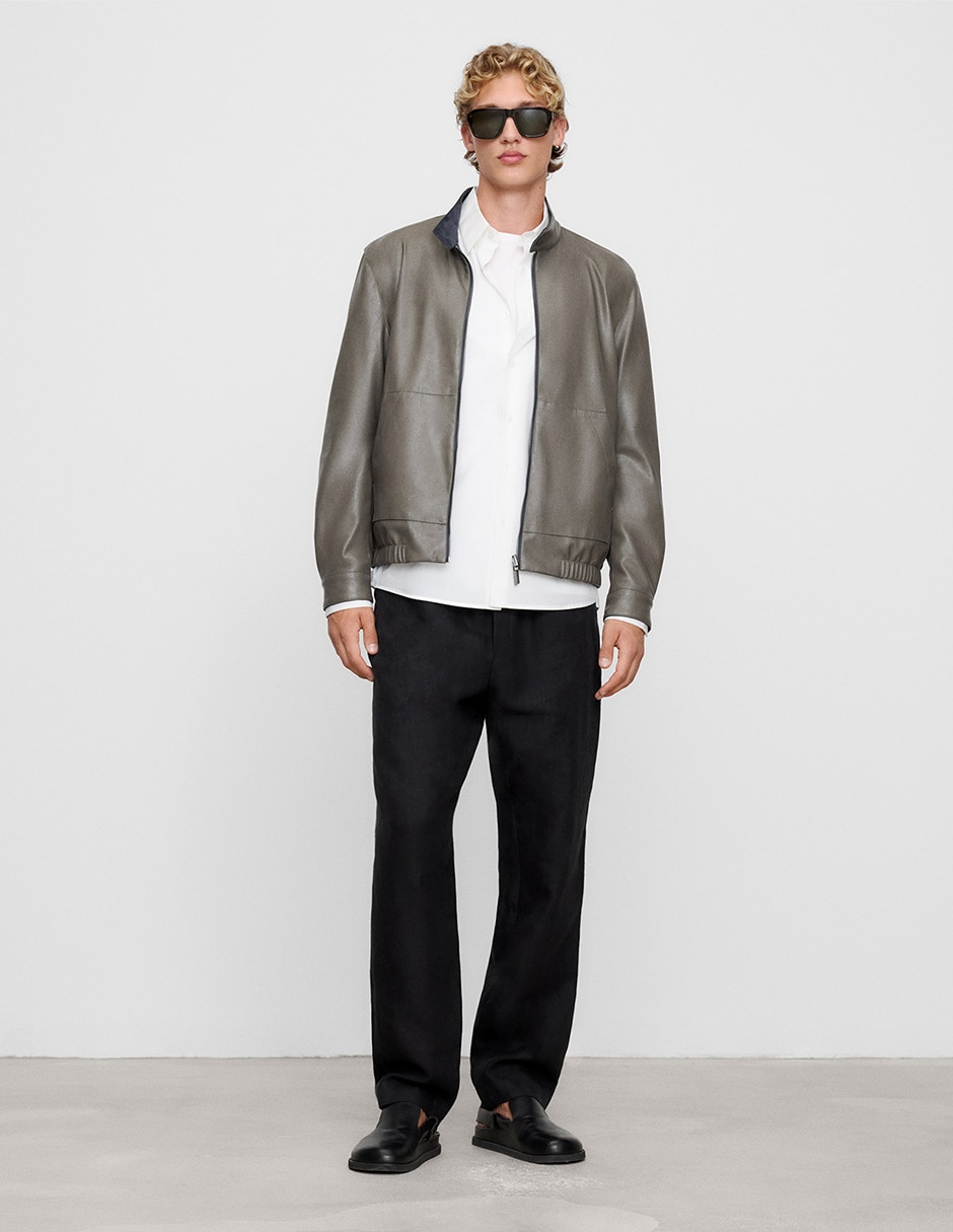 Chamarra harrington reversible para hombre 6