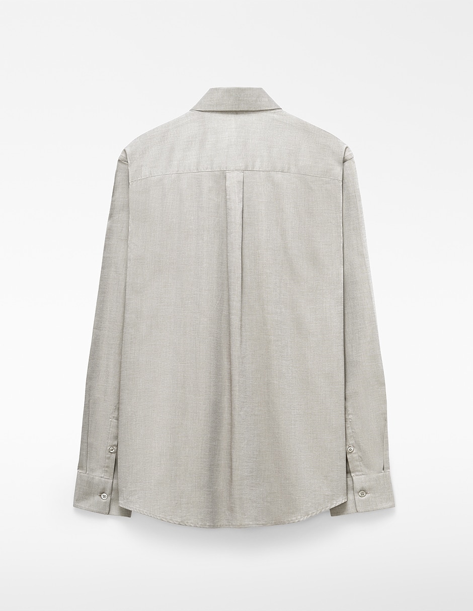 Camisa casual de algodón manga larga para hombre 4