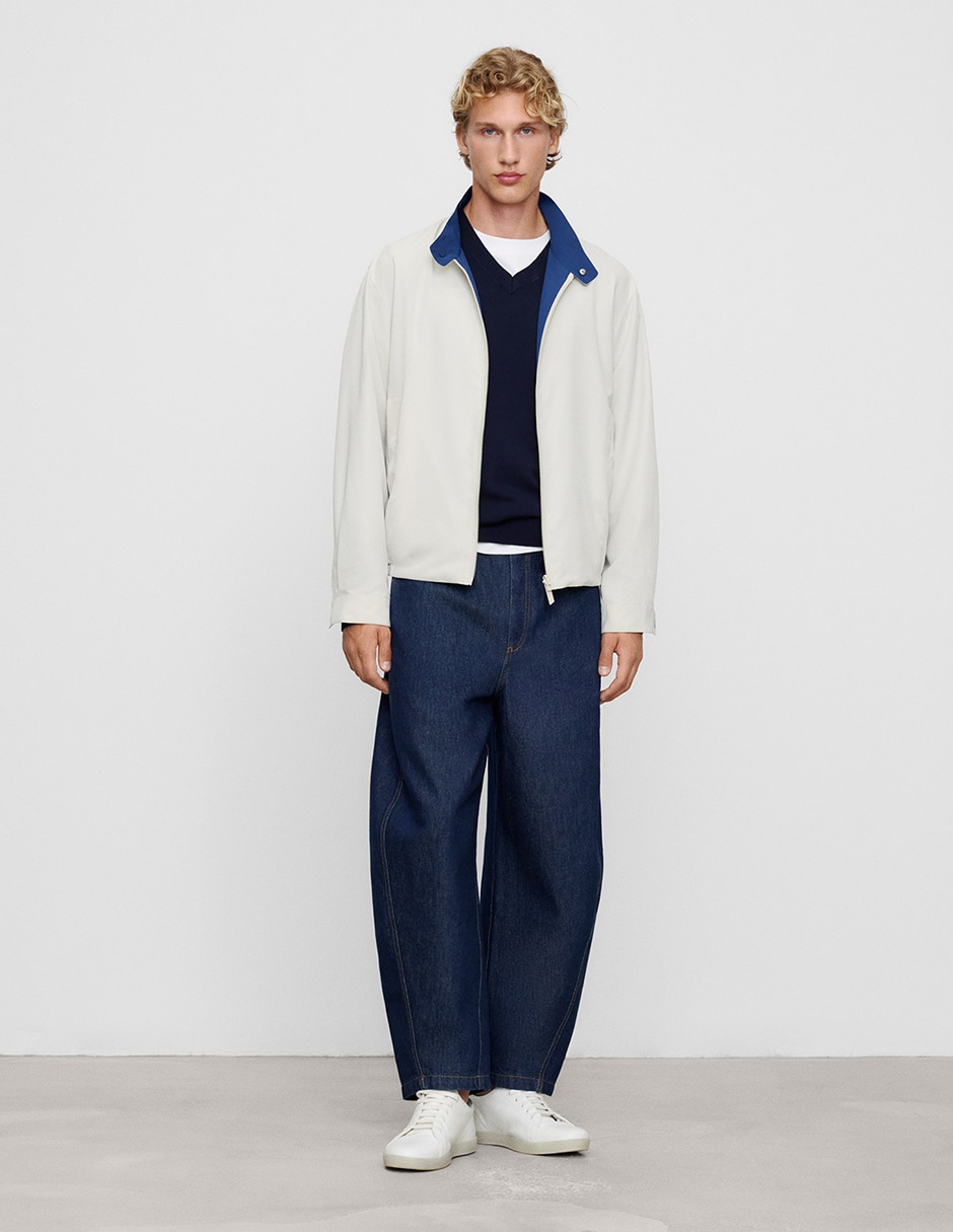 Chamarra Harrington con cortes para hombre 2