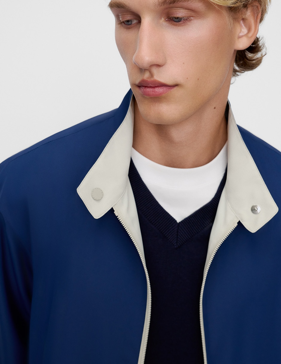 Chamarra Harrington con cortes para hombre 4