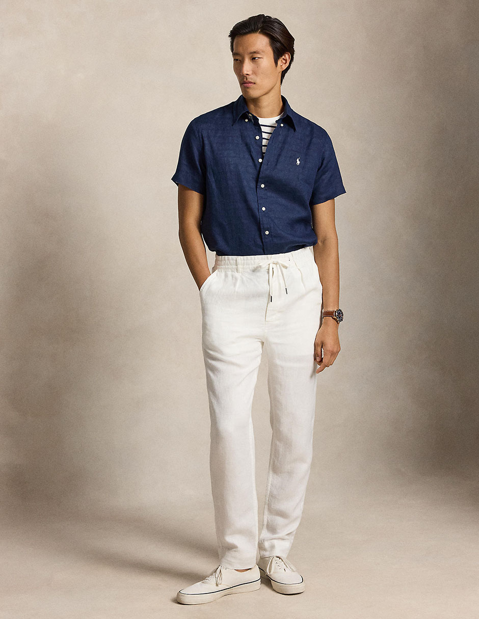 Camisa casual de algodón manga corta para hombre 6