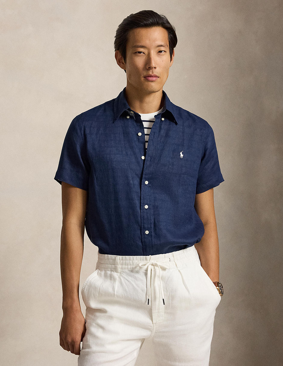 Camisa casual de algodón manga corta para hombre Camisa casual de algodón manga corta para hombre
